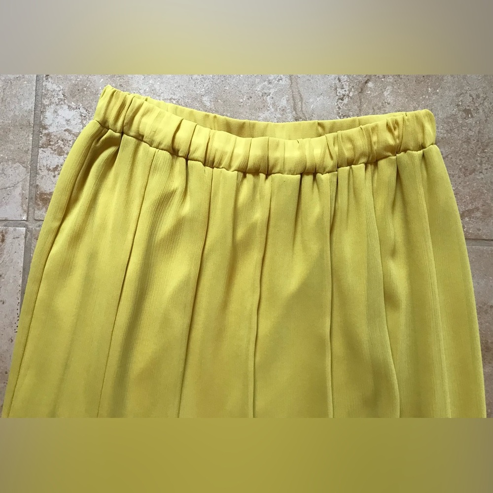 Lapis Sunny A-line flowy skirt in color Mustard Yellow Lapis Maxi Skirt (Size S) - Picture 2 of 10